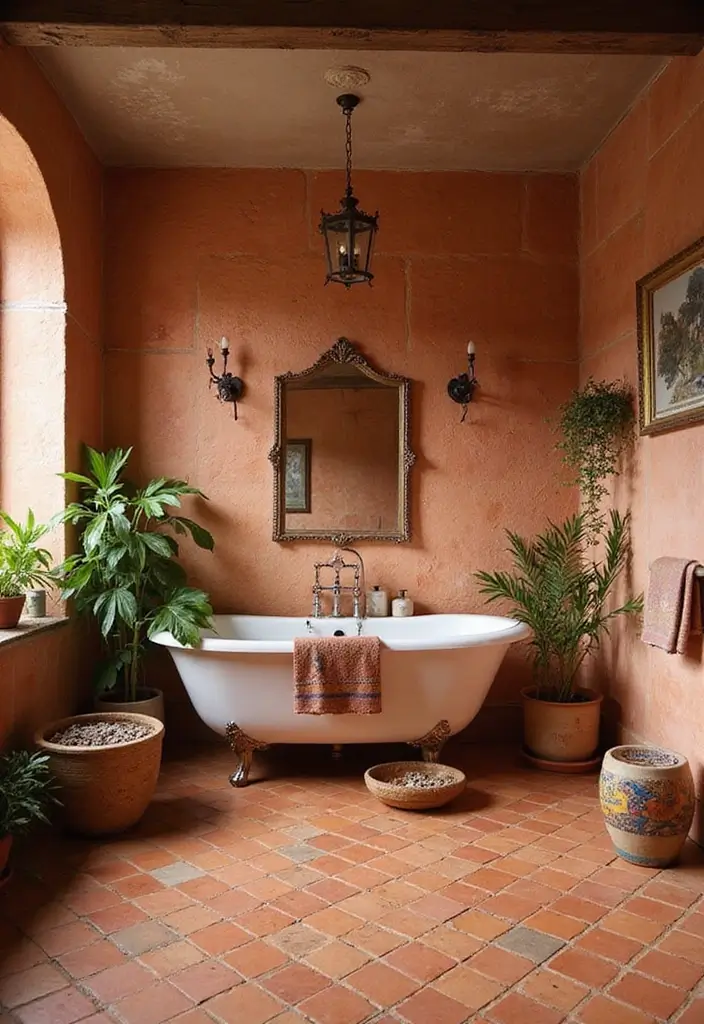 28 Bathroom Tiling Ideas For A Custom Look - 3. Terracotta Tiles