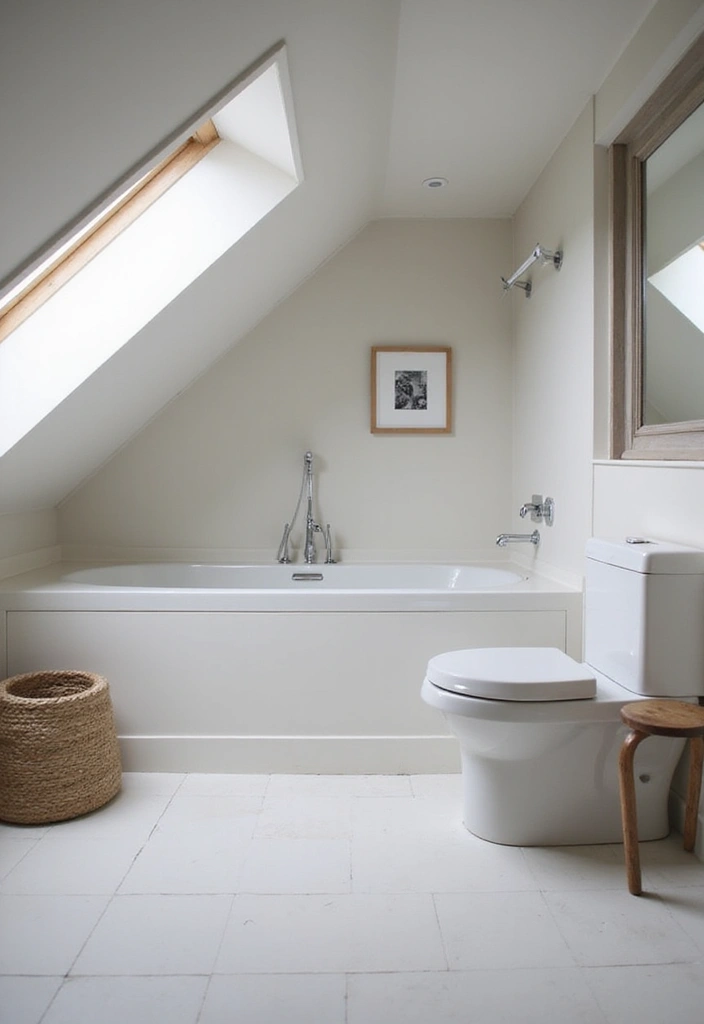 28 Dormer Bathroom Ideas That Maximize Space - 16. Minimalist Designs