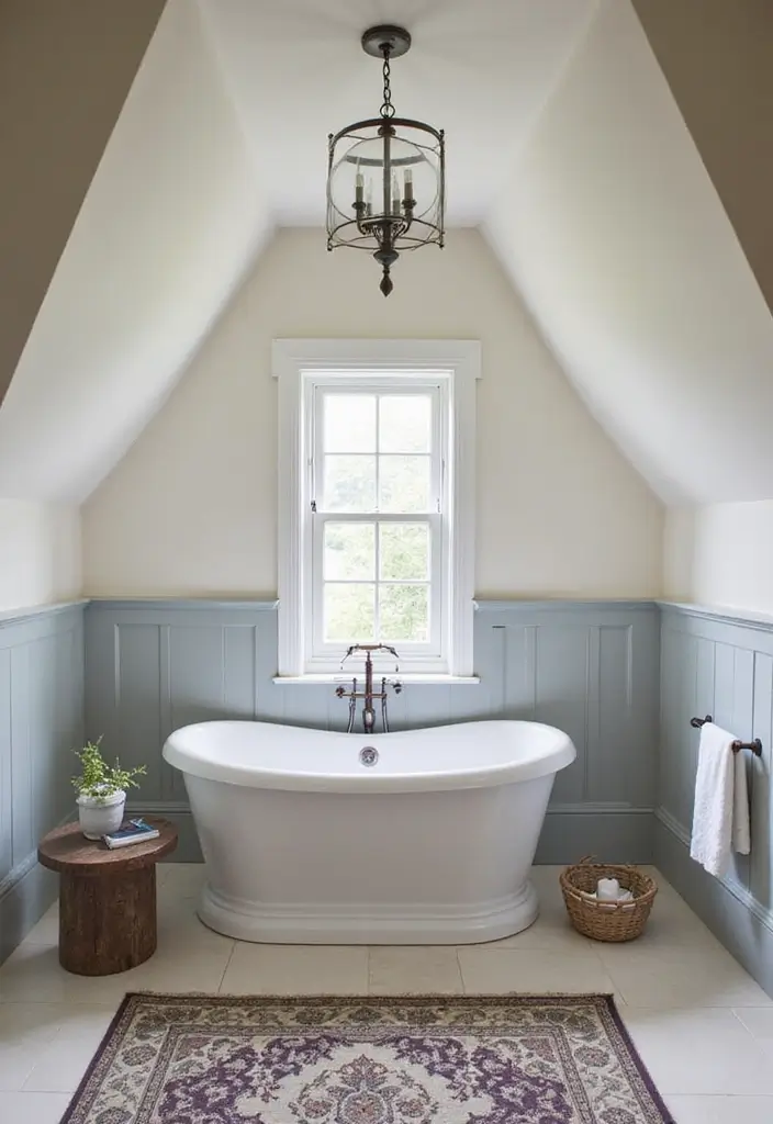 28 Dormer Bathroom Ideas That Maximize Space - 17. Unique Bathtub Designs