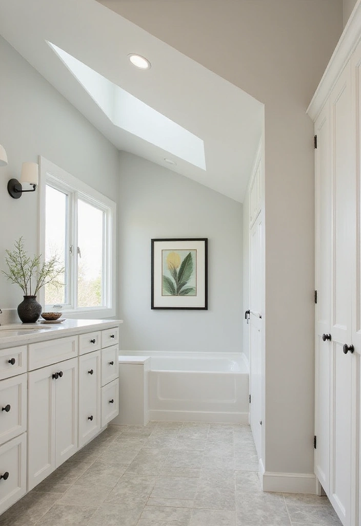 28 Dormer Bathroom Ideas That Maximize Space - 21. Custom Cabinetry