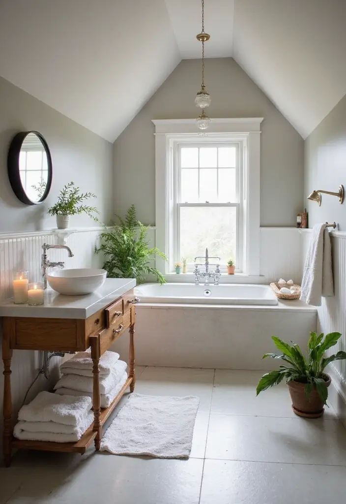 28 Dormer Bathroom Ideas That Maximize Space - 24. Spa-Inspired Details