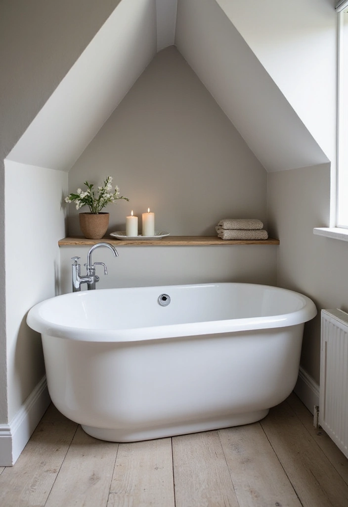 28 Dormer Bathroom Ideas That Maximize Space - 5. Dual-Function Bathtub