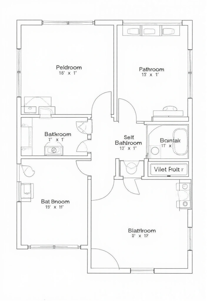 28 Eco-Friendly 2 Bedroom 2 Bathroom House Plans With Smart Layouts - 5. Efficient Floor Plans