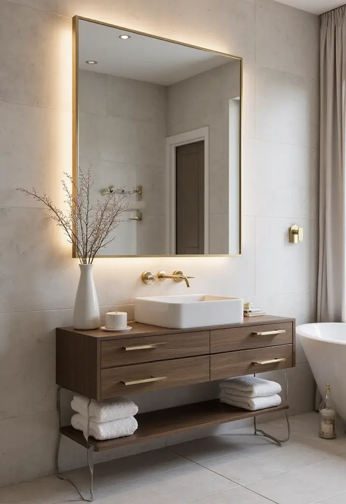 28 Modern Bathroom Bloxburg Ideas For Builders - 14. Elegant Mirrors