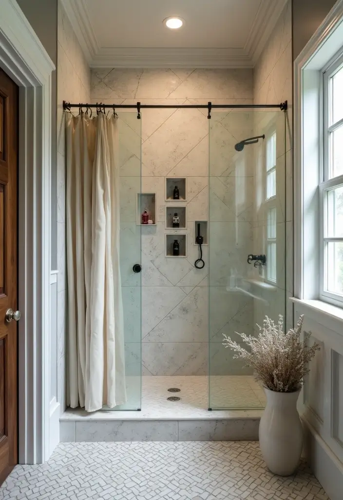 28 Old World Bathroom Designs That Feel Grand - 27. Customized Shower Spaces