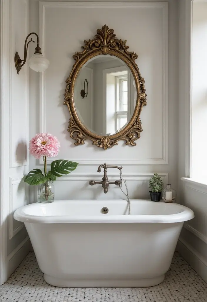 28 Old World Bathroom Designs That Feel Grand - 5. Antique Mirrors