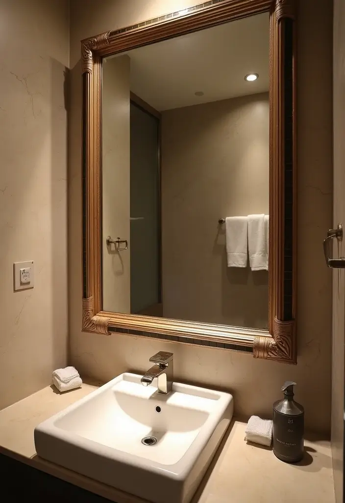 28 Restaurant Bathroom Ideas That Impress Guests - 16. Stylish Mirrors