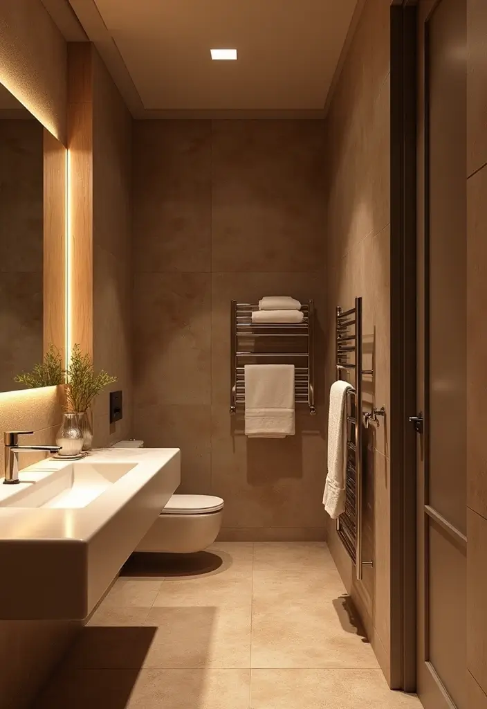28 Restaurant Bathroom Ideas That Impress Guests - 9. Ambient Temperature Control