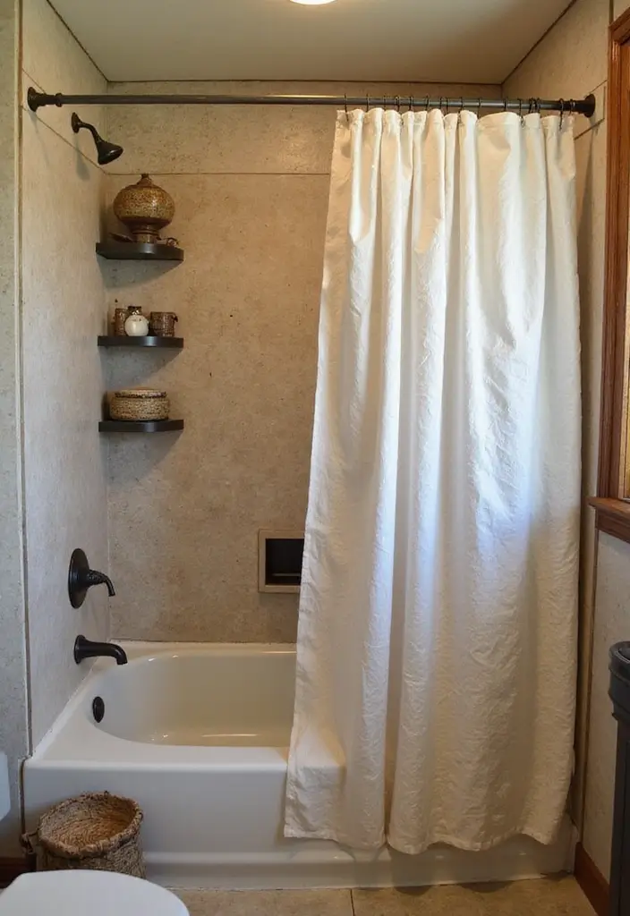 28 Rustic Bathroom Shower Designs That Feel Natural - 12. Vintage Accessories