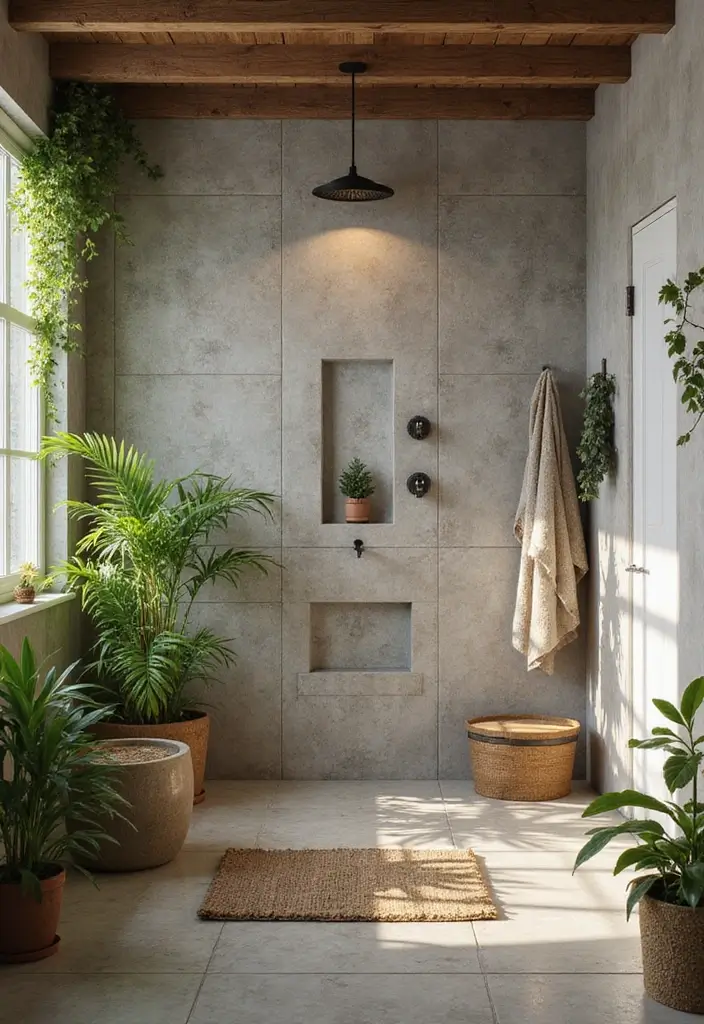 28 Rustic Bathroom Shower Designs That Feel Natural - 28. Eco-Friendly Upgrades