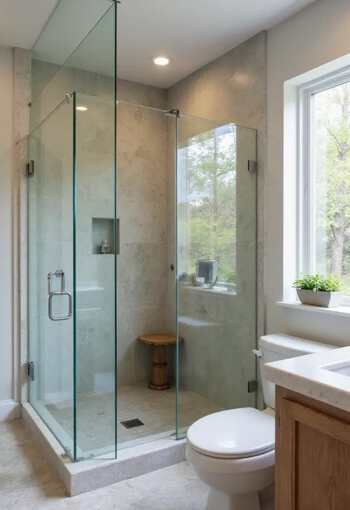 28 Rustic Bathroom Shower Designs That Feel Natural - 5. Open Concept Shower Designs
