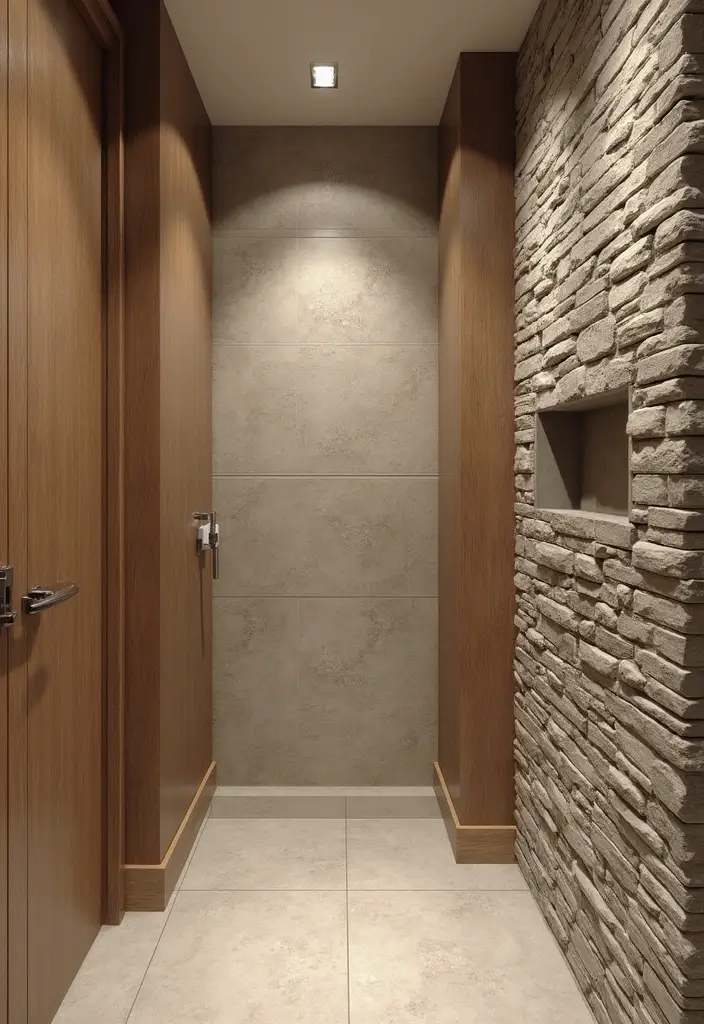 28 Rustic Bathroom Shower Designs That Feel Natural - 9. Textured Shower Walls