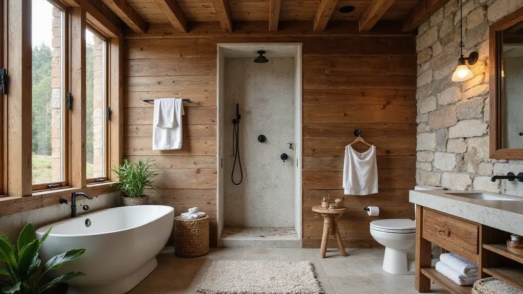 28 Rustic Bathroom Shower Designs That Feel Natural