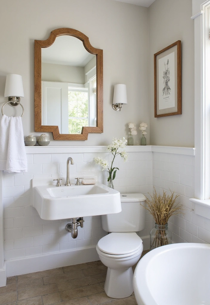 28 Scandinavian Bathroom Ideas That Feel Minimal And Clean - 27. Statement Mirrors