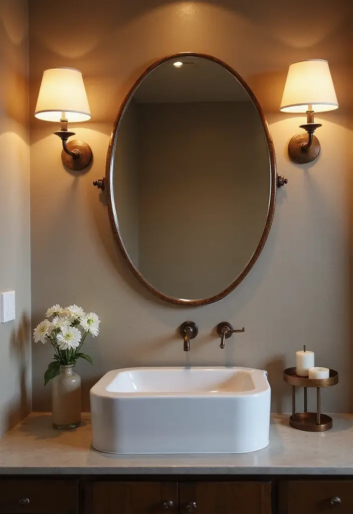 28 Scandinavian Bathroom Ideas That Feel Minimal And Clean - 8. Statement Lighting Fixtures