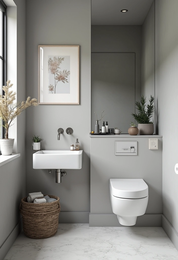 28 Small Bathroom Modern Design Inspirations - 1. Monochromatic Magic