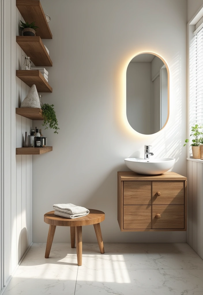 28 Small Bathroom Modern Design Inspirations - 13. Multi-Functional Furniture