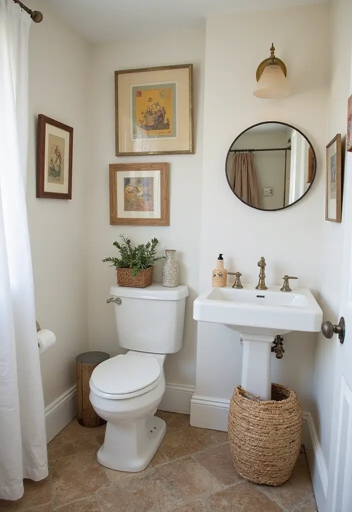 28 Small Bathroom Modern Design Inspirations - 15. Artistic Touches