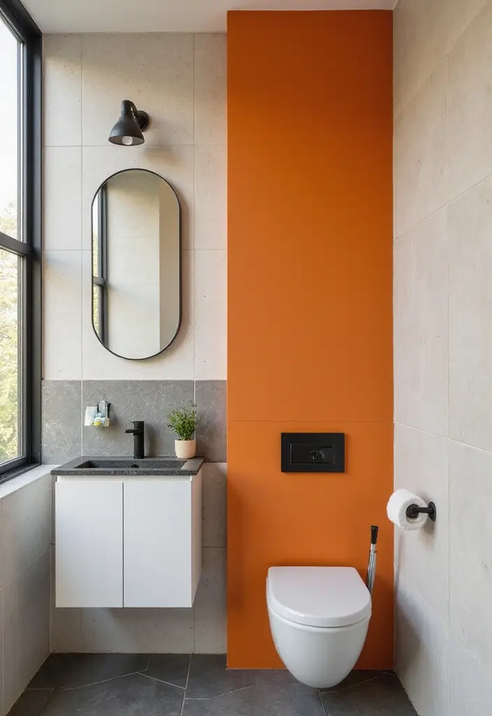 28 Small Bathroom Modern Design Inspirations - 17. Accent Walls
