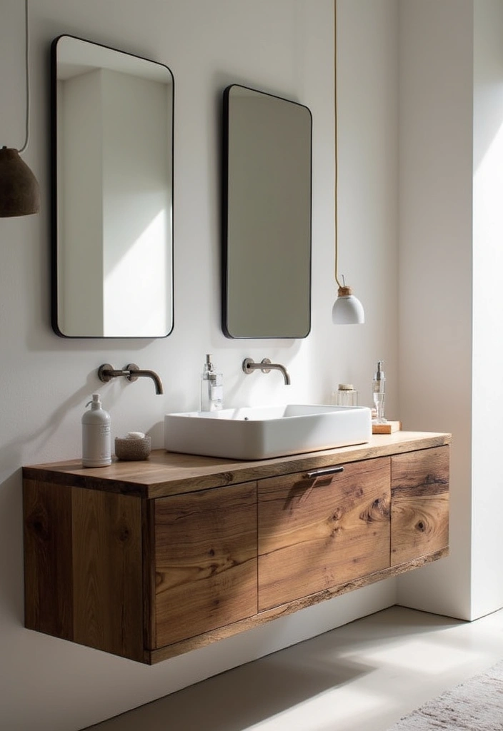 28 Small Bathroom Modern Design Inspirations - 2. Floating Vanities