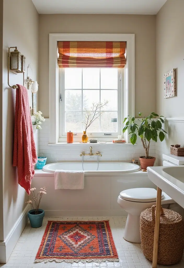 28 Small Bathroom Modern Design Inspirations - 24. Colorful Accents