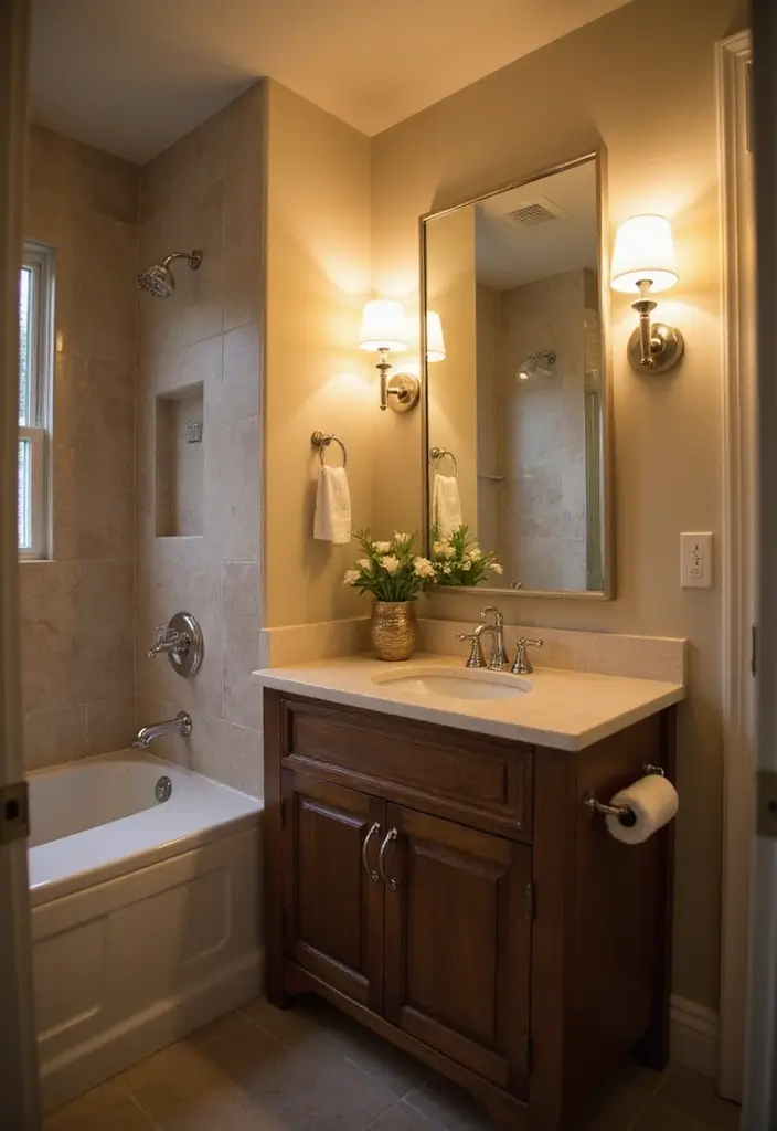 28 Small Bathroom Modern Design Inspirations - 26. Soft Lighting