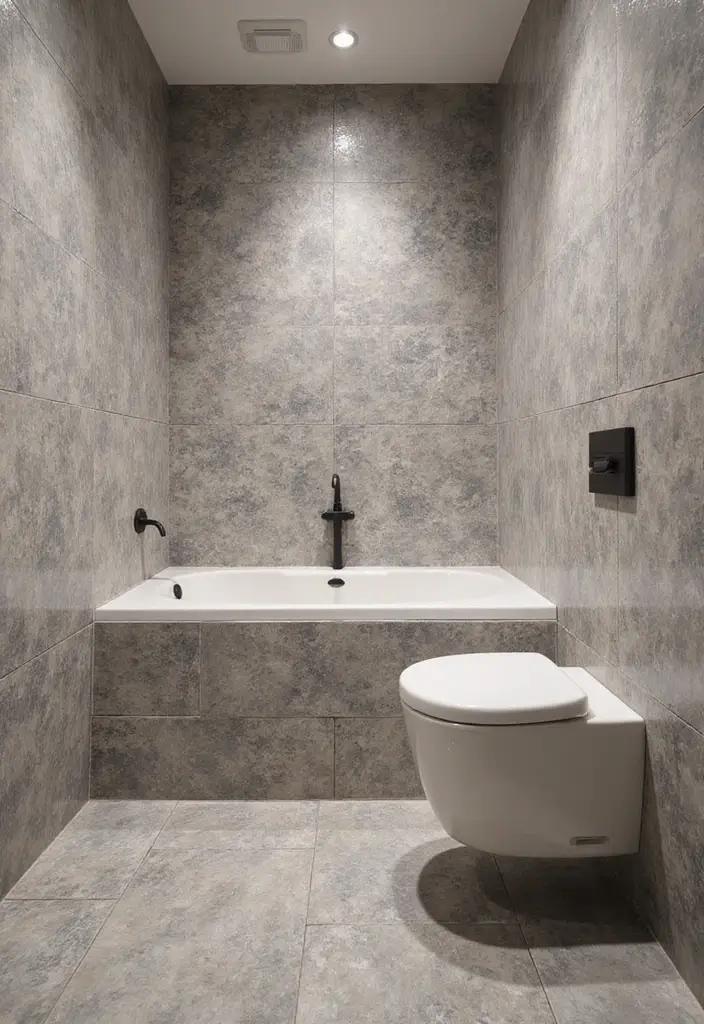 28 Small Bathroom Tiles Design Ideas That Feel Elegant - 3. Textured 3D Tiles