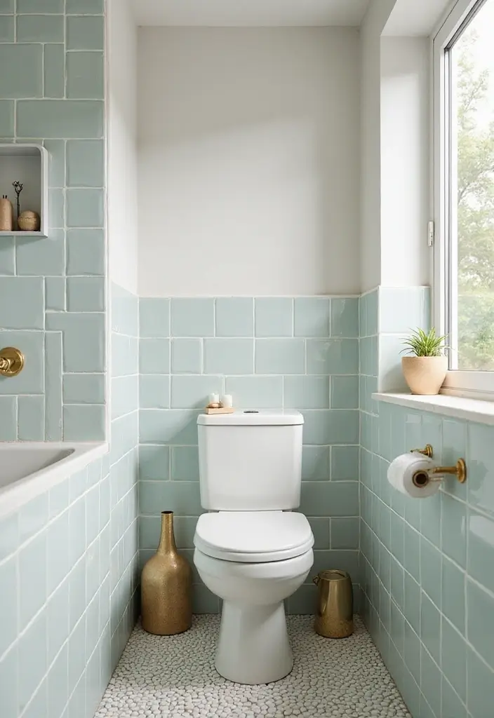 28 Small Bathroom Tiles Design Ideas That Feel Elegant - 8. Soft Pastel Shades