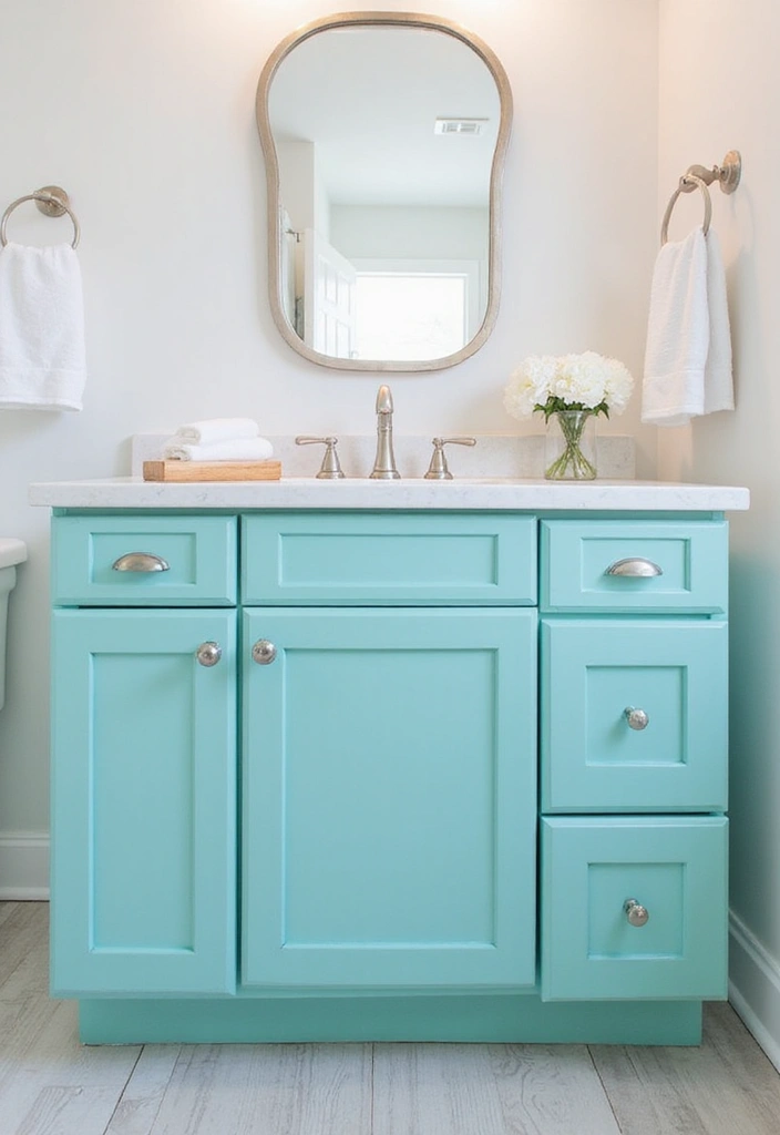28 Turquoise Bathroom Ideas That Feel Beachy - 23. Update with Turquoise Finishes