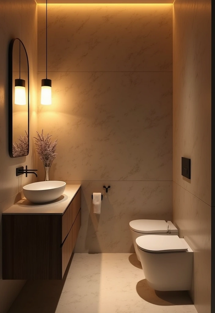 29 2x2 Bathroom Bloxburg Ideas That Maximize Space - 12. Soft Lighting Solutions