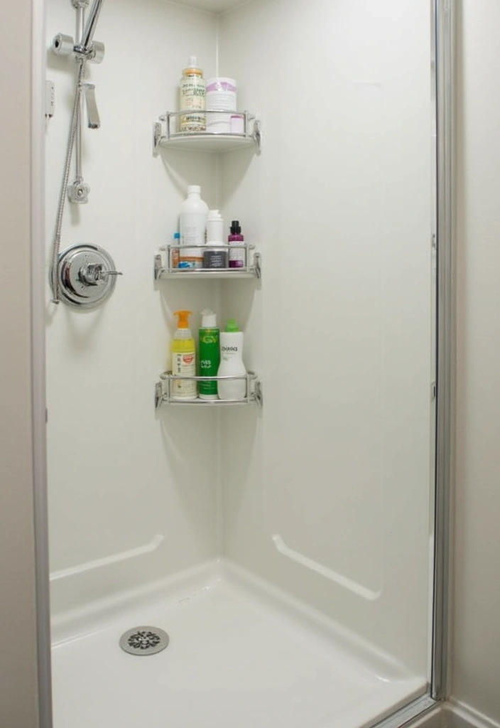 29 2x2 Bathroom Bloxburg Ideas That Maximize Space - 16. Smart Shower Storage