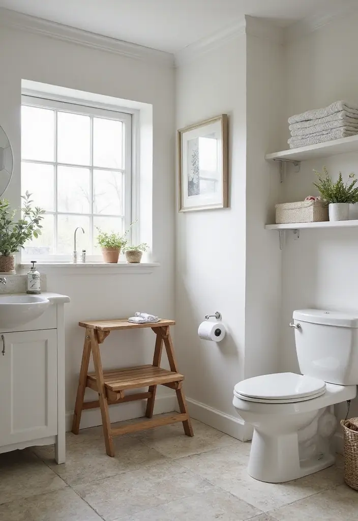 29 2x2 Bathroom Bloxburg Ideas That Maximize Space - 19. Portable Step Stools