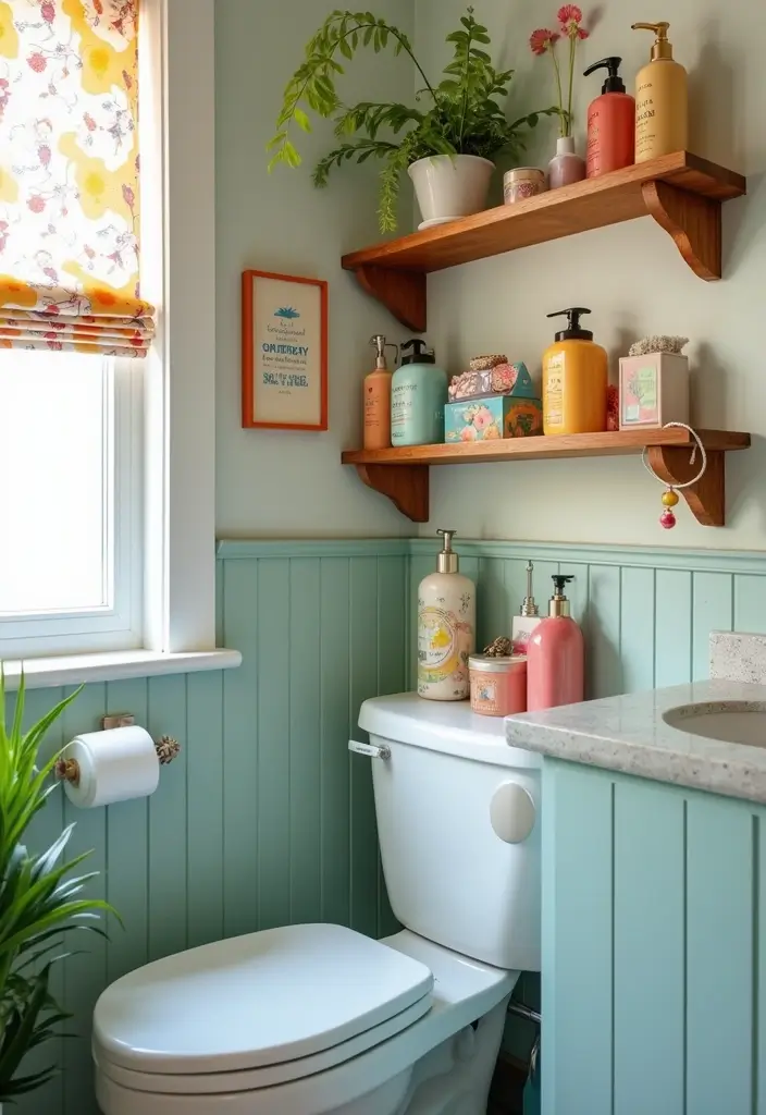 29 2x2 Bathroom Bloxburg Ideas That Maximize Space - 23. Colorful Bath Products