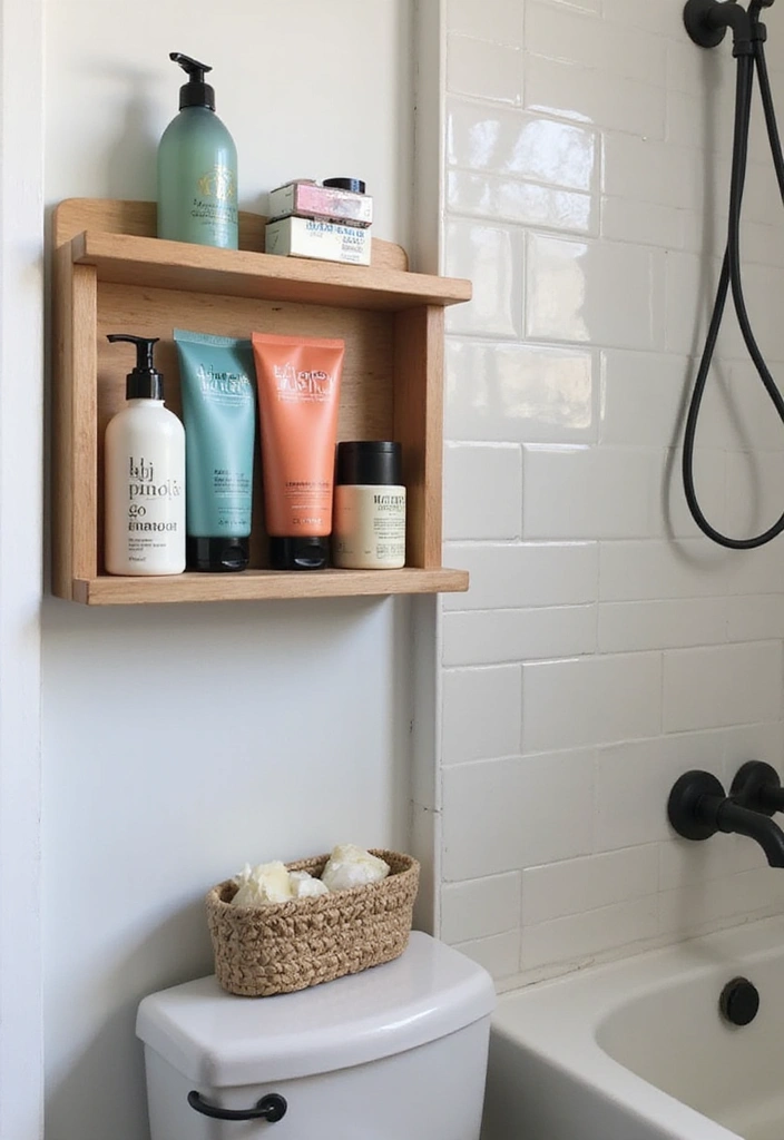 29 2x2 Bathroom Bloxburg Ideas That Maximize Space - 5. Wall-Mounted Toiletries Rack