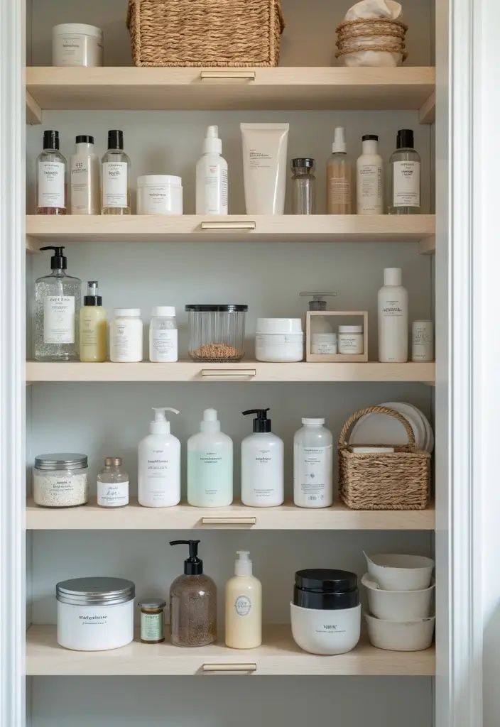 29 Bathroom Closet Ideas That Add Storage - 25. Create Zones for Different Needs