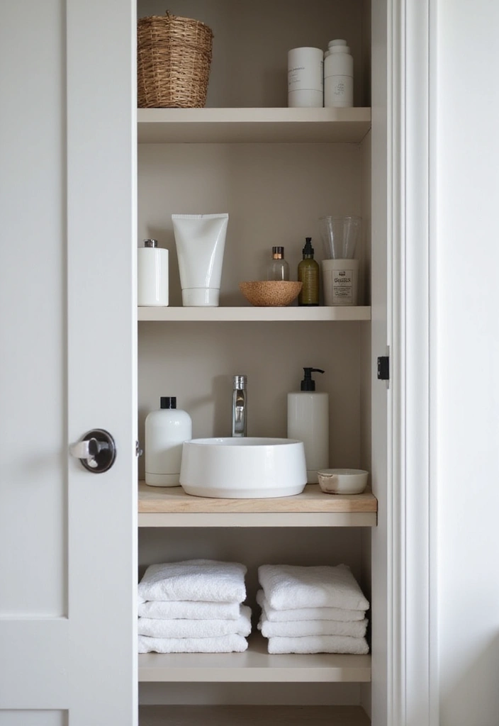 29 Bathroom Closet Ideas That Add Storage - 29. The Power of Minimalism