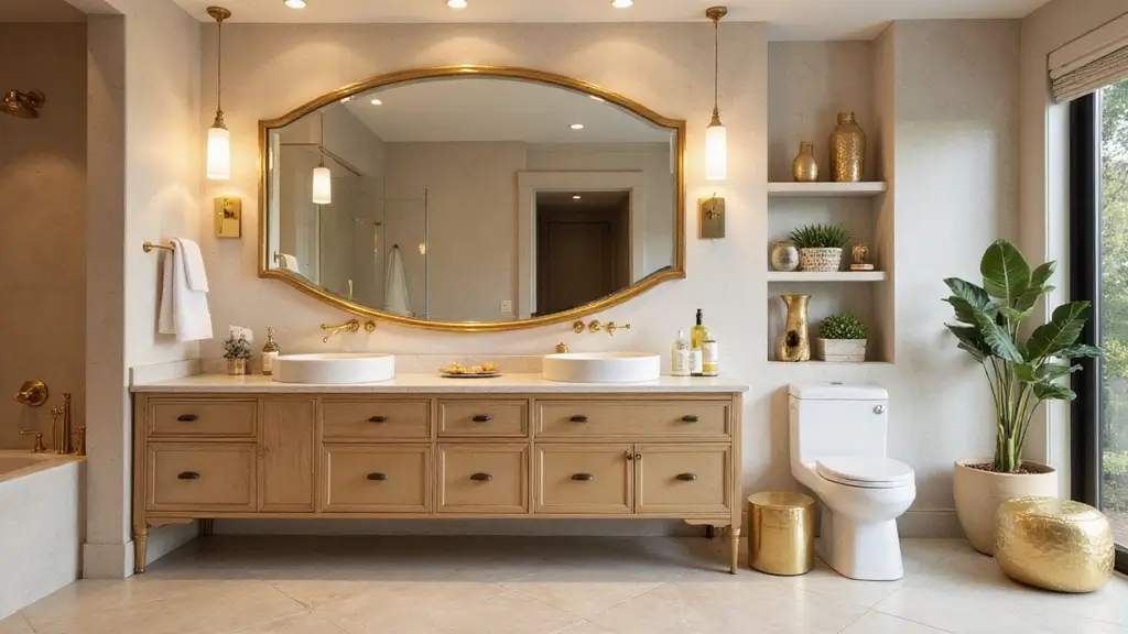 29 Bathroom Gold Accents That Add Glamour