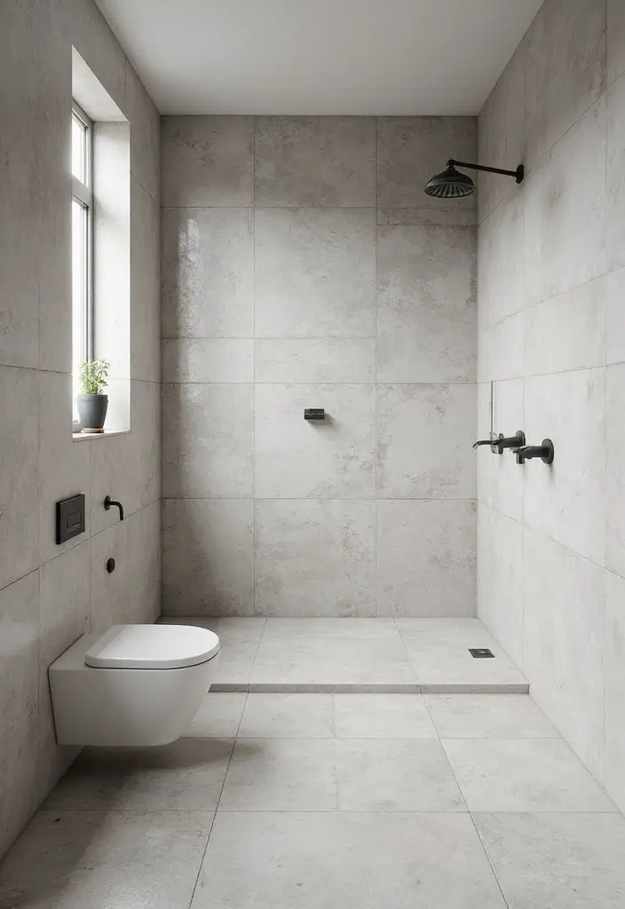 29 Bathroom Tile Combinations That Always Work - 9. Textured Tiles with Minimalist Decor