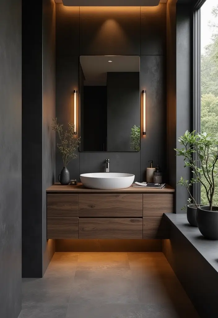 29 Black Tile Bathroom Ideas That Feel Modern And Bold - 1. Luxurious Matte Black Finish