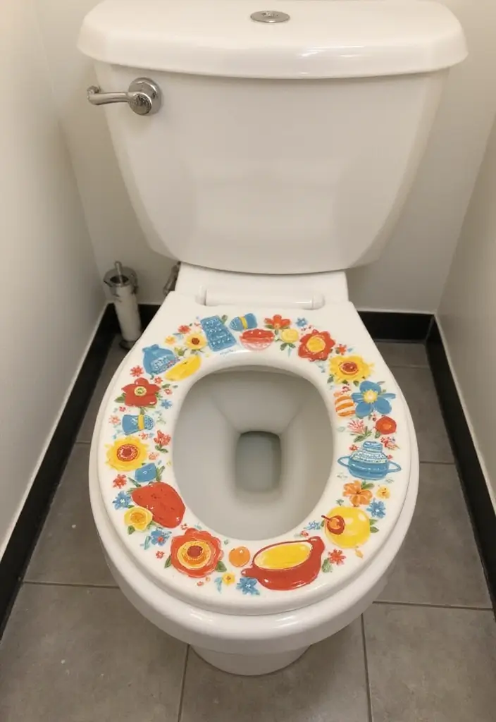 29 Boys Bathroom Decor Ideas That Look Cool - 11. Whimsical Toilet Seats