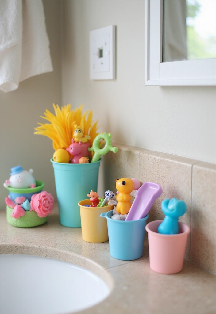 29 Boys Bathroom Decor Ideas That Look Cool - 22. Fun Bath Toys Display