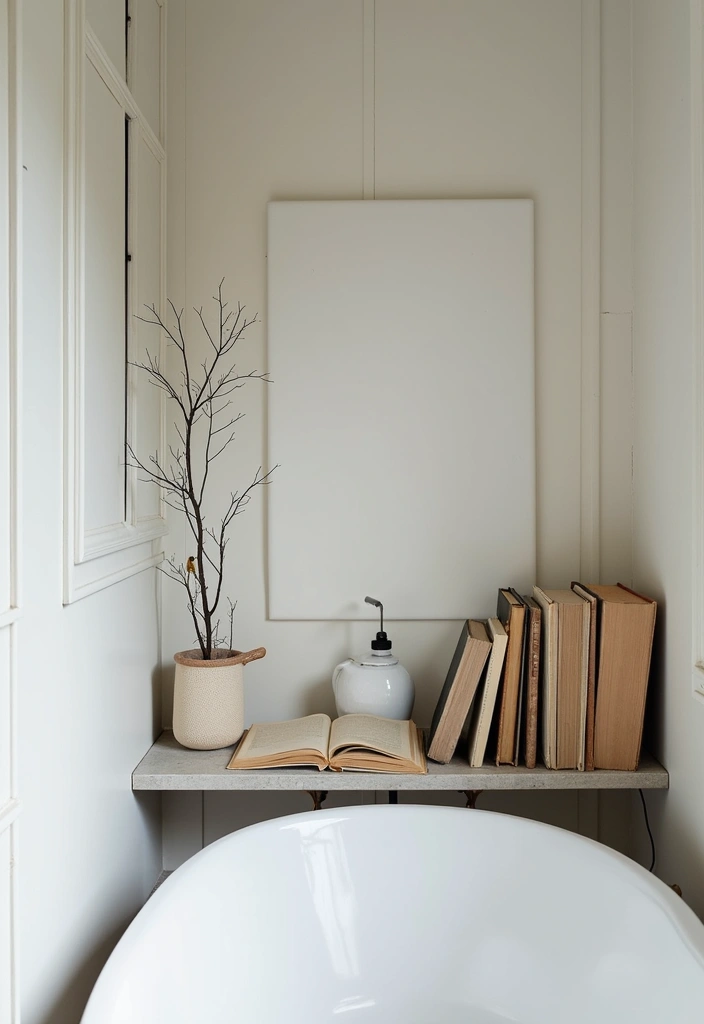 29 Boys Bathroom Decor Ideas That Look Cool - 25. Curated Book Nook