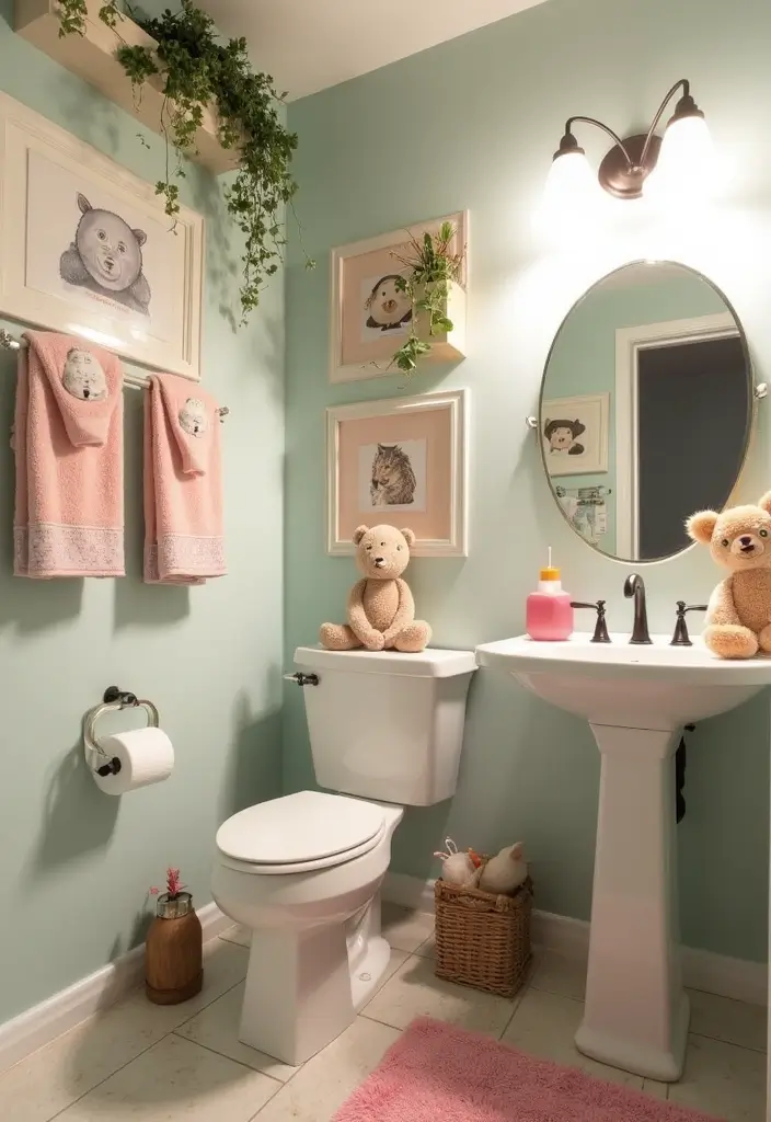 29 Boys Bathroom Decor Ideas That Look Cool - 27. Animal-Themed Decor