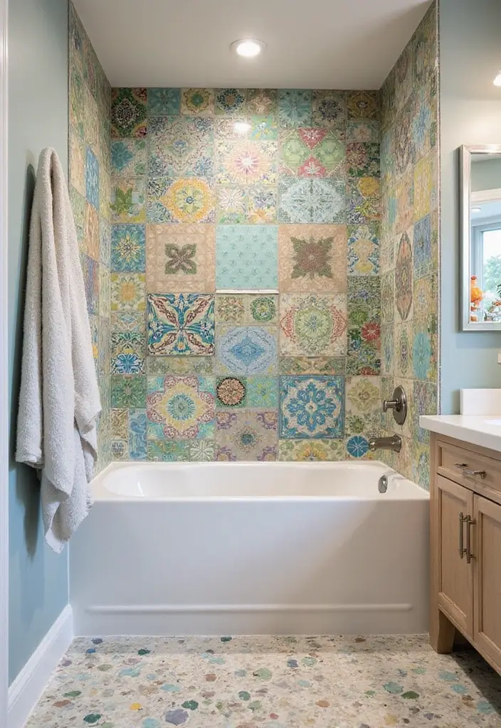 29 Boys Bathroom Decor Ideas That Look Cool - 9. Colorful Tile Designs