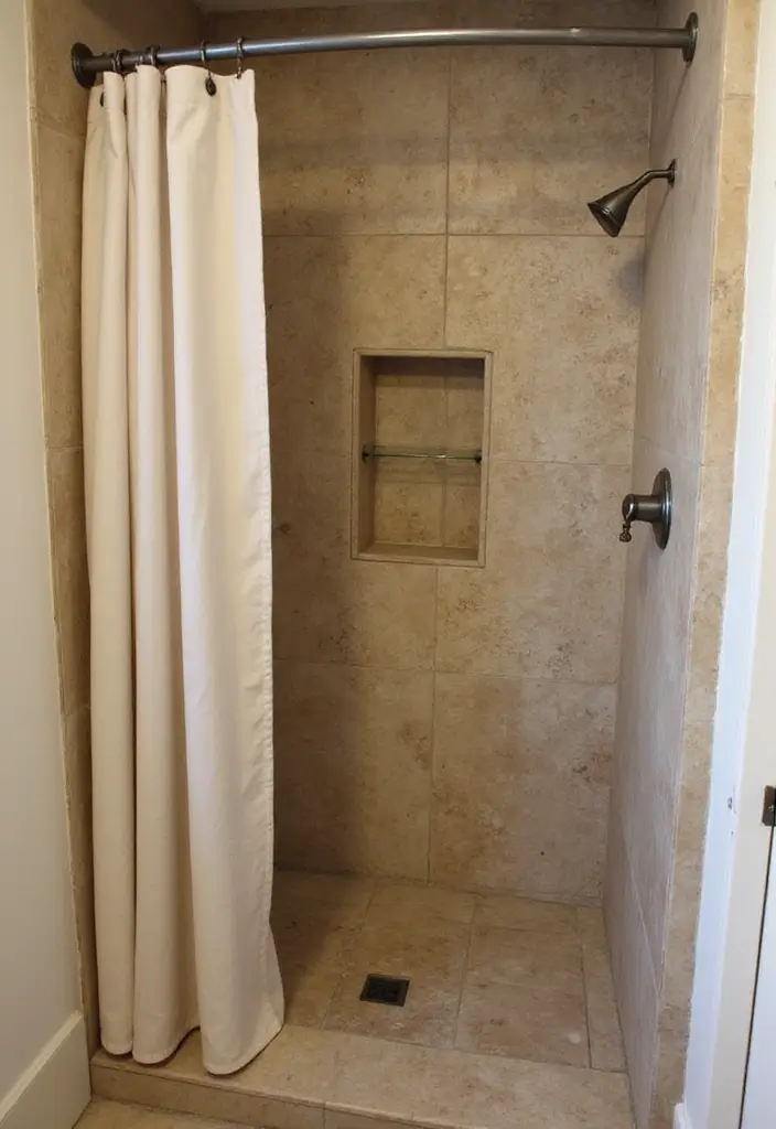 29 Coffee Shop Bathroom Ideas That Feel Cozy - 10. Shower Nook with Charm