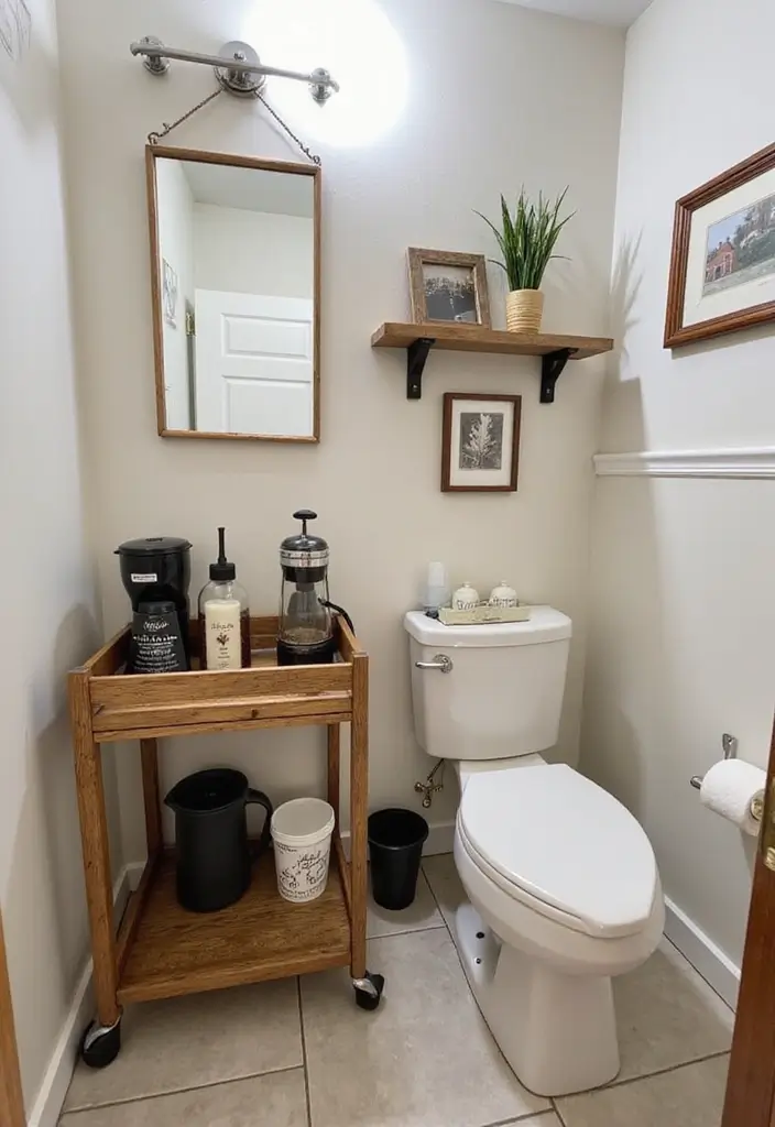 29 Coffee Shop Bathroom Ideas That Feel Cozy - 13. Personal Coffee Corner