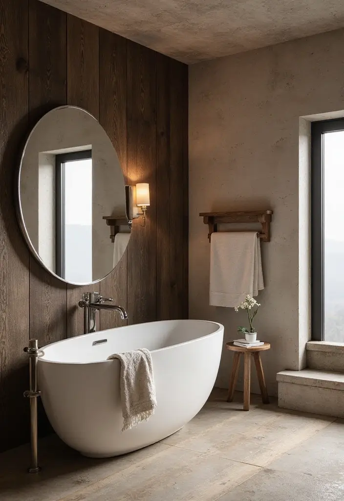 29 Coffee Shop Bathroom Ideas That Feel Cozy - 18. Layered Textures