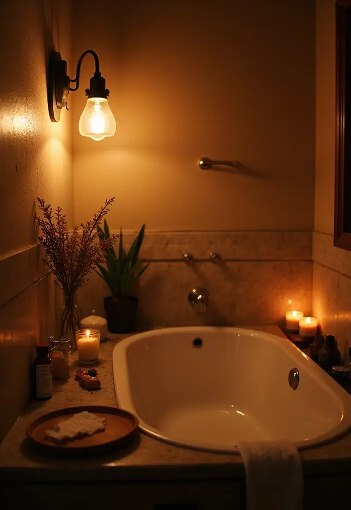 29 Coffee Shop Bathroom Ideas That Feel Cozy - 4. Cozy Lighting