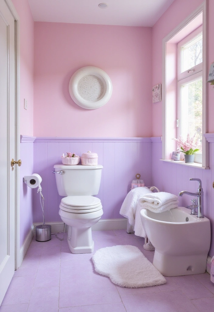 29 Girly Bathroom Aesthetic Ideas That Feel Playful - 1. Pastel Color Palette