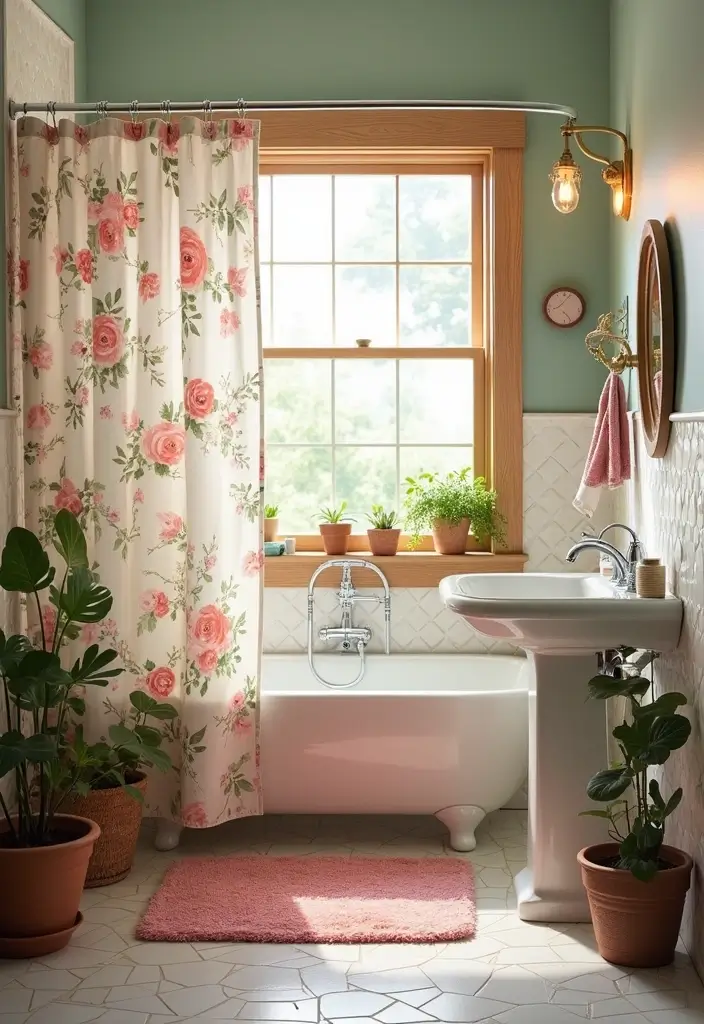 29 Girly Bathroom Aesthetic Ideas That Feel Playful - 2. Floral Accents